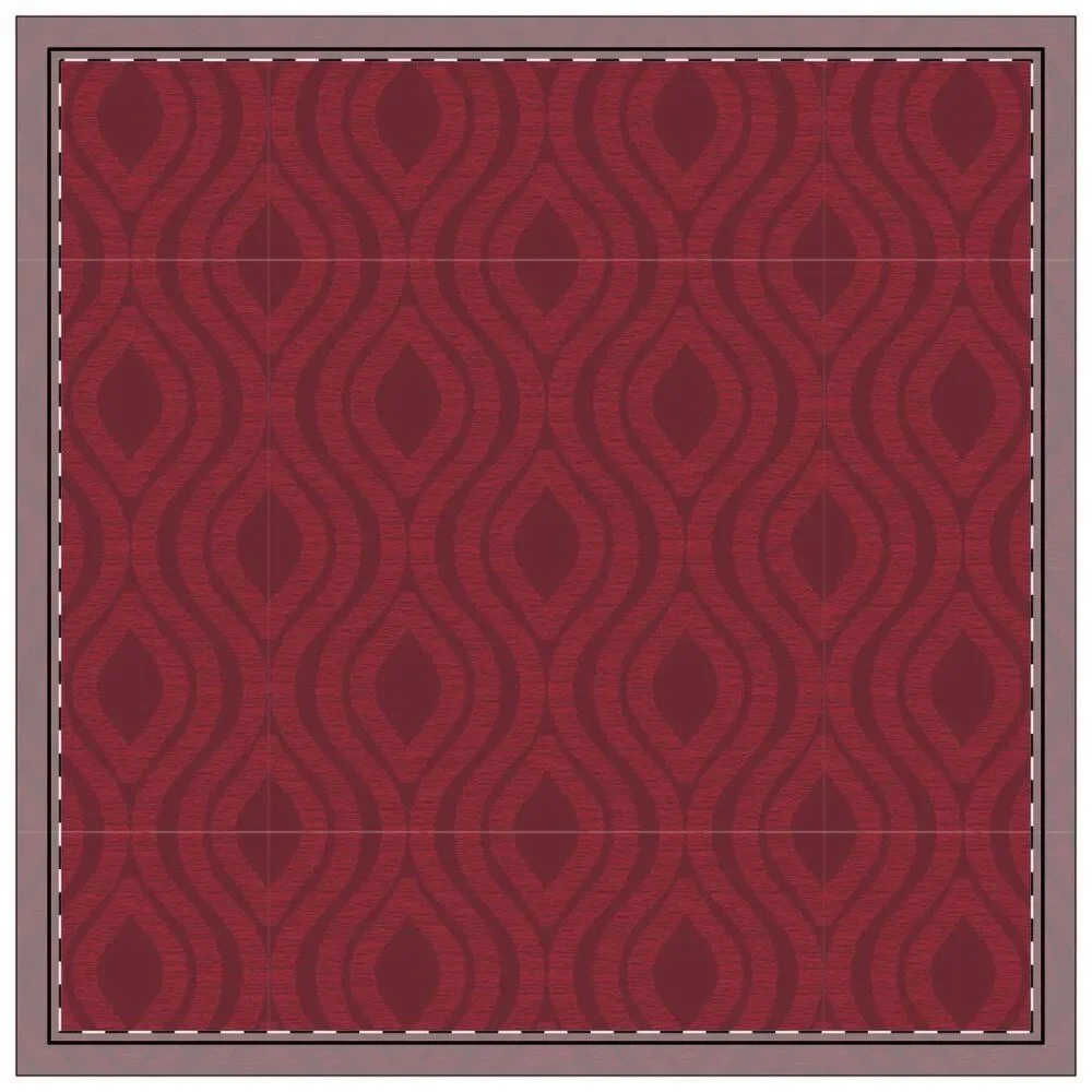 NWT Porter Anna- Crimson & Cream  Cotton Napkin 4-set, Ogee